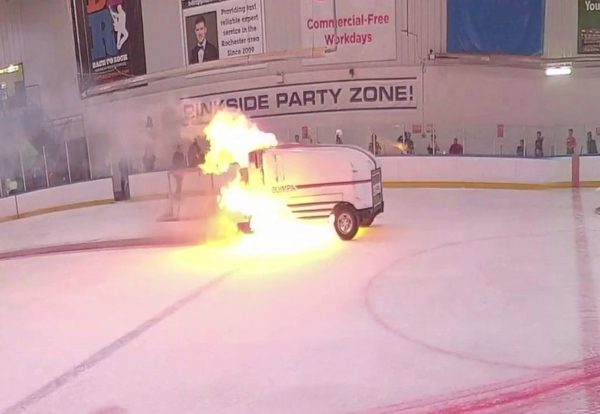 Zamboni On Fire