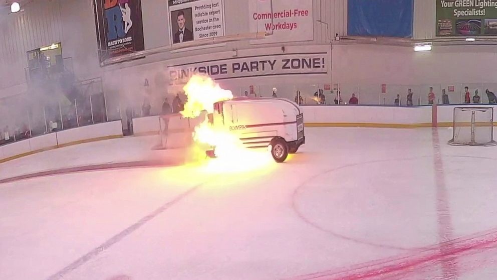 Zamboni On Fire